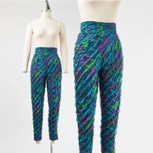 Vintage Ivano Boni Ombre Organza Leggings Cigarette Pants made in Italy M